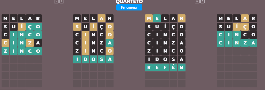 Termo Quarteto - resposta da palavra de hoje (23/09/22)