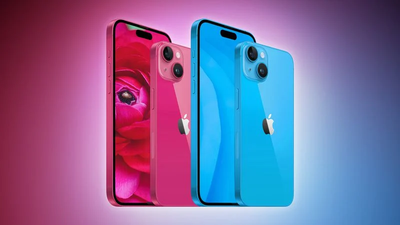 iphone 15 pink e blue